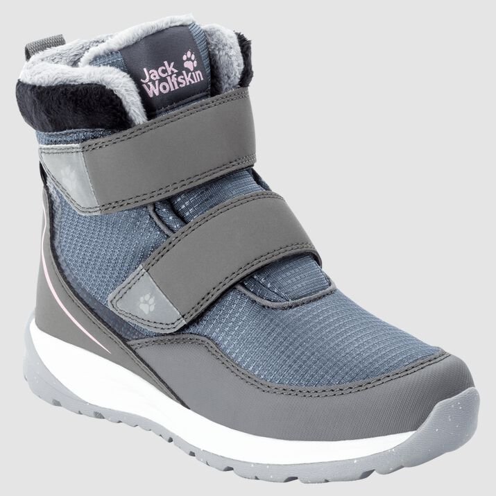 Botas Invierno Jack Wolfskin Polar Wolf Texapore Mid Vc Niños Grises/Blancos Mexico-1231785